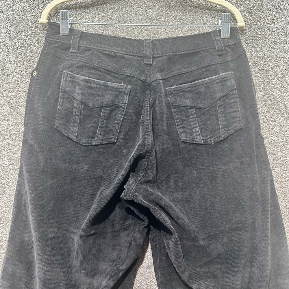 Cabelas Corduroy Pants Women 12 Black Straight Leg 5 Pocket Casual Academia - Picture 12 of 16